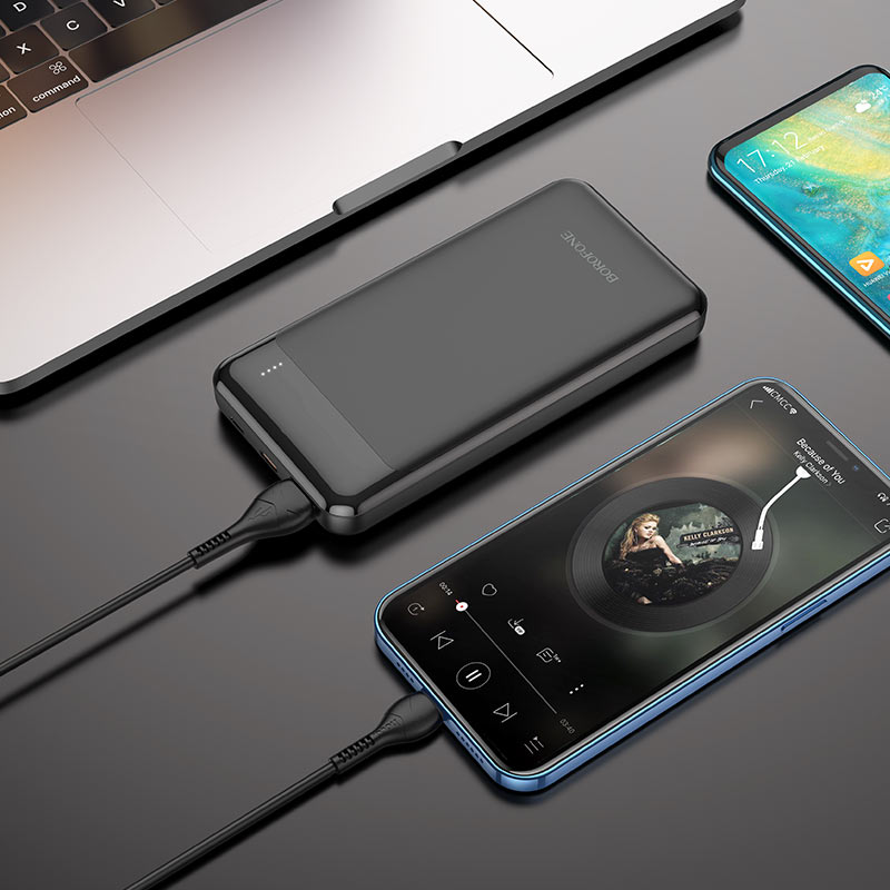 картинка Внешний аккумулятор BOROFONE BJ19 Incredible PD20W+QC3.0 power bank(10000mAh) black от магазина КомпьютерЦентр