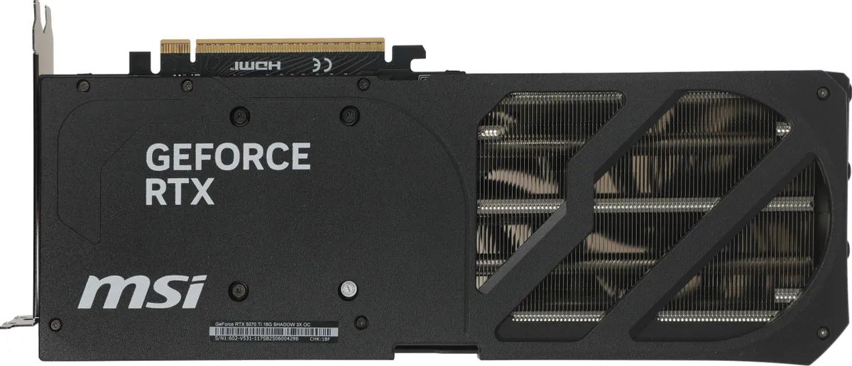 картинка Видеокарта 16Gb GDDR7 GeForce RTX 5070 Ti SHADOW 3X OC MSI (RTX 5070 Ti 16G SHADOW 3X OC) от магазина КомпьютерЦентр