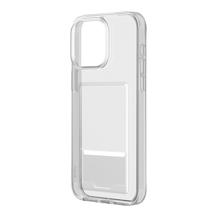 картинка Чехол со слотом под карту Uniq HYBRID AIR FENDER ID для iPhone 15 Pro 6.1'', прозрачный (Transparent) (IP6.1P(2023)-AFIDTRAN) от магазина КомпьютерЦентр