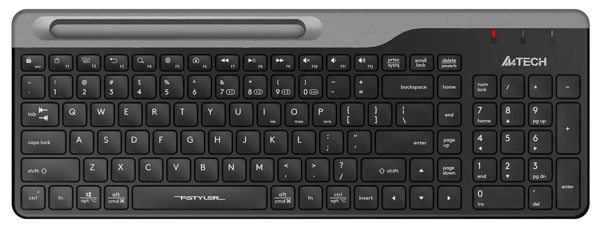 картинка Клавиатура A4Tech Fstyler FBK25 беспроводная, черный/ серый от магазина КомпьютерЦентр