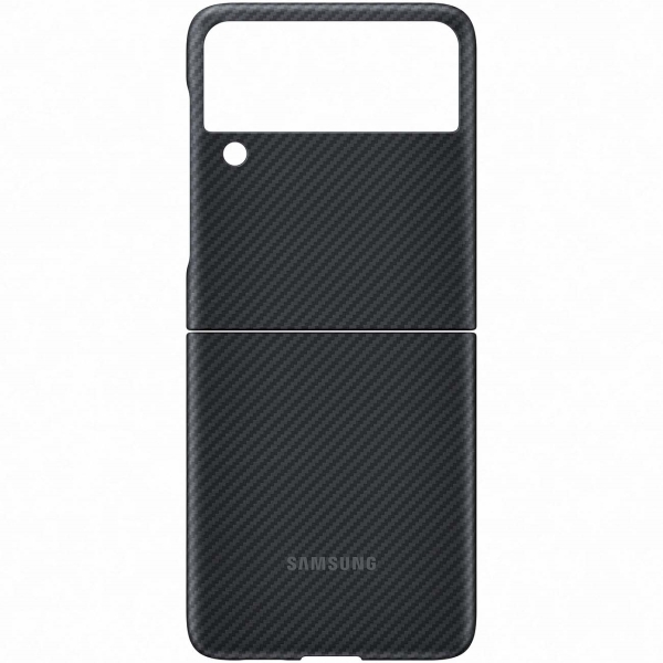 картинка Чехол Samsung Galaxy Z Flip3 Aramid Cover Black (EF-XF711) от магазина КомпьютерЦентр