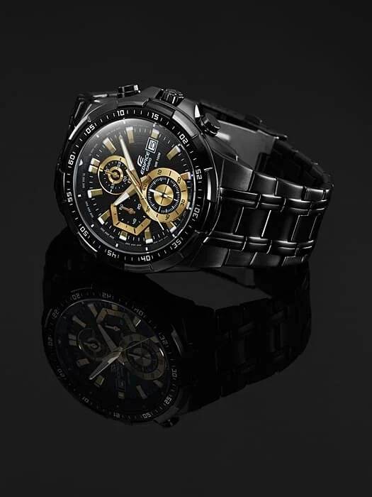 картинка Наручные часы мужские CASIO Edifice EFR-539BK-1A с хронографом от магазина КомпьютерЦентр