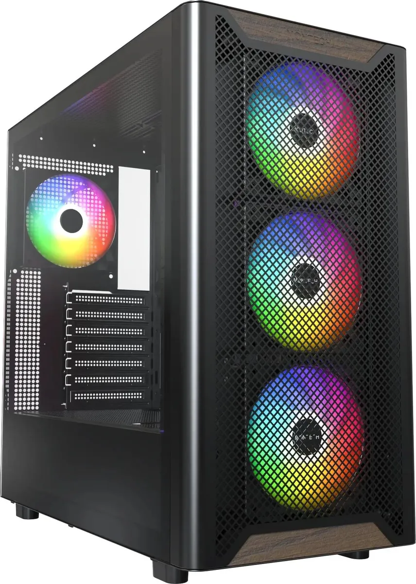 картинка Корпус Montech XR Wood (B), Midtower, Black от магазина КомпьютерЦентр