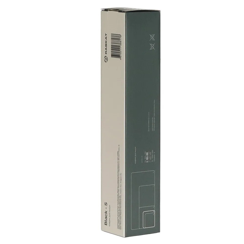 картинка Коврик для мышки Raskat Black S (350*300, резина+ткань, прошитый край) от магазина КомпьютерЦентр