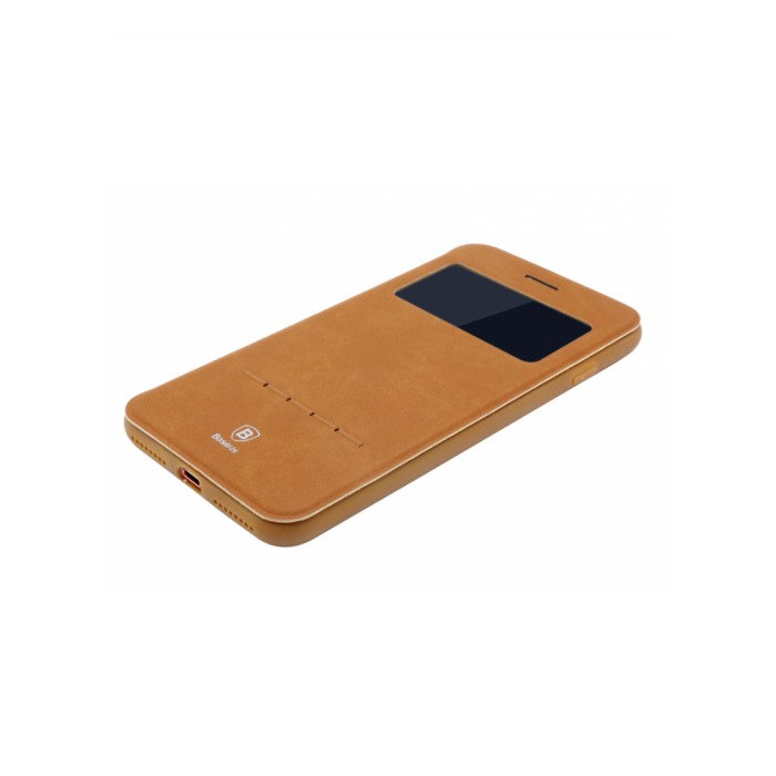 картинка Чехол Baseus Simple series Leather Case for iPhone 7 Brown (LTAPIPH7-SM08) от магазина КомпьютерЦентр