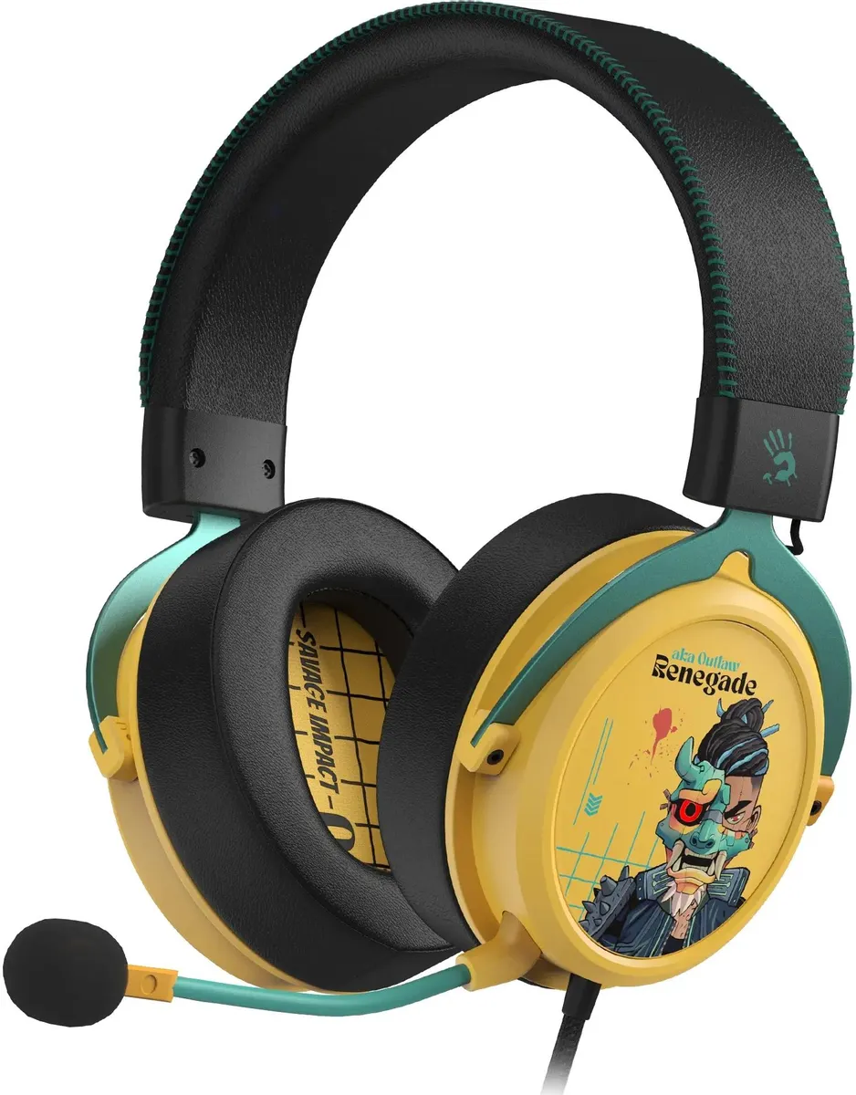 картинка Игровая гарнитура A4Tech Bloody M595 2024, желтый от магазина КомпьютерЦентр