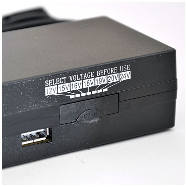 картинка Универсальный блок питания для ноутбука DeTech AC 120W TJ-1129 (TJ-1129) от магазина КомпьютерЦентр