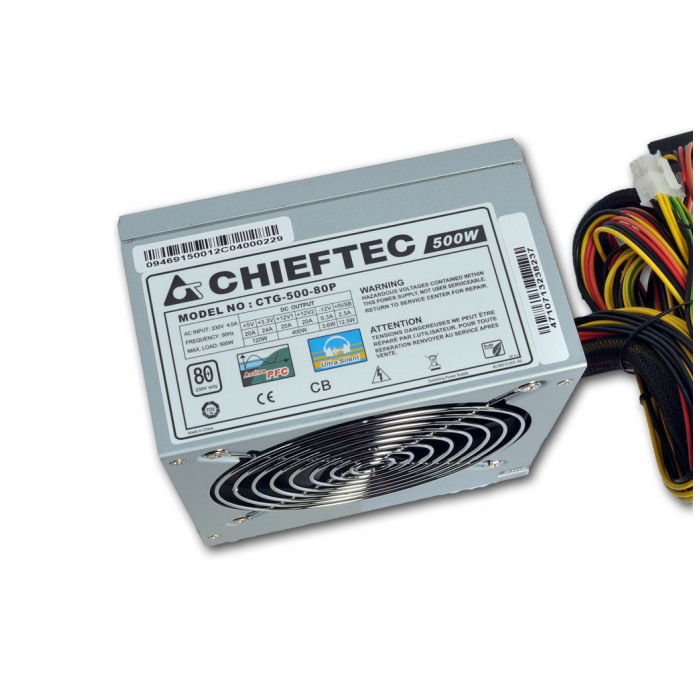 картинка Блок питания Chieftec 500W (CTG-500-80P) от магазина КомпьютерЦентр