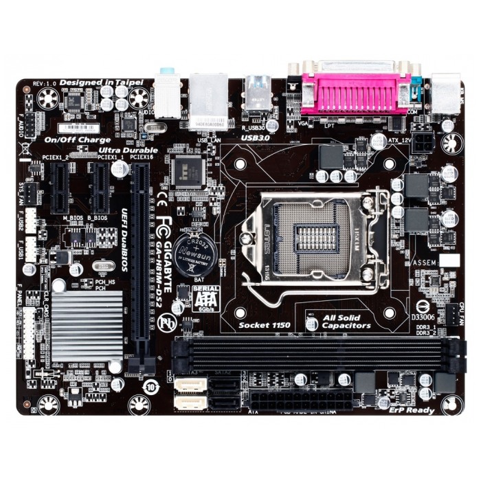 картинка Материнская плата Gigabyte GA-H81M-DS2 (GA-H81M-DS2) от магазина КомпьютерЦентр