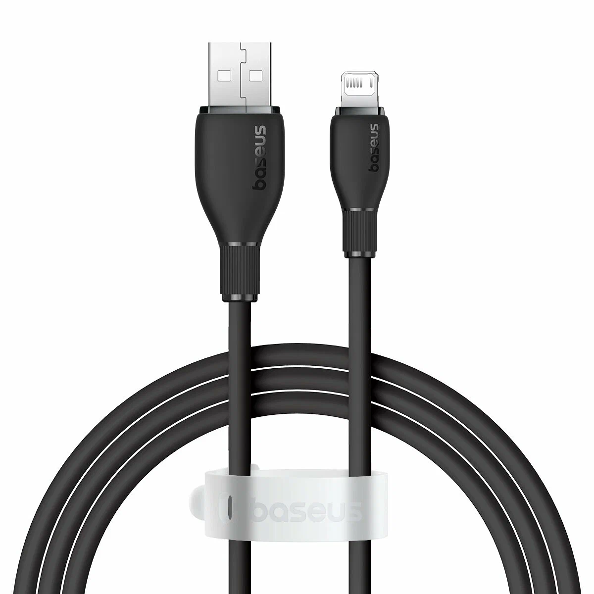картинка Кабель Baseus Pudding Series Fast Charging Cable USB to iP 2.4A 1.2m Cluster Black от магазина КомпьютерЦентр