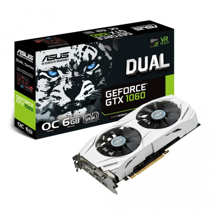 картинка Видеокарта Asus 6Gb DDR5 GeForce Dual GTX1060 (Dual-GTX1060-O6G) от магазина КомпьютерЦентр