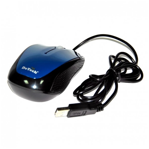 картинка Мышка DeTech DE-3062 USB Shiny Blue от магазина КомпьютерЦентр