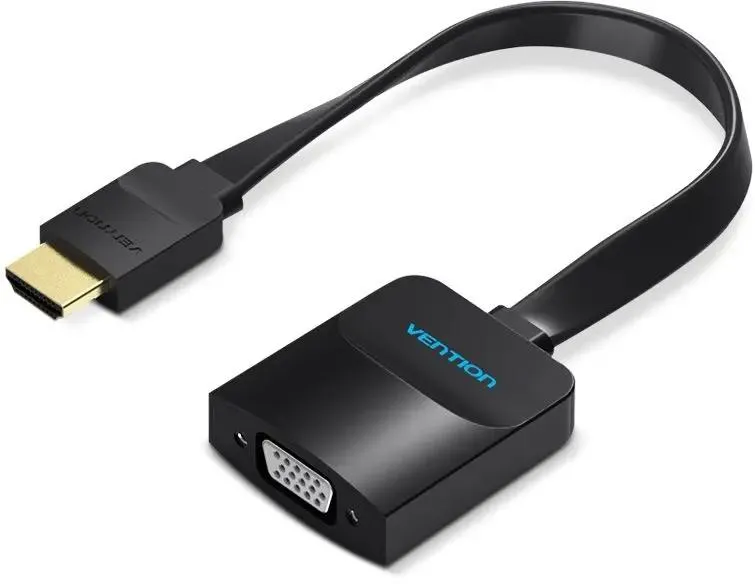 картинка Мультимедиа конвертер Vention HDMI > VGA + аудио, гибкий, плоский (ACKBB) от магазина КомпьютерЦентр