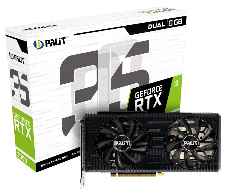 картинка Видеокарта 8Gb GDDR6 GeForce RTX 3050 Palit (NE63050019P1-190AD) от магазина КомпьютерЦентр