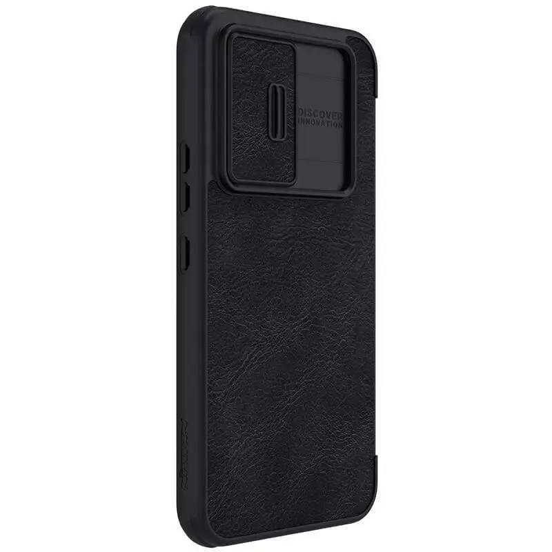 картинка Кожаный чехол-книжка Nillkin Leather Qin Pro для Samsung Galaxy A54 5G (черный) от магазина КомпьютерЦентр