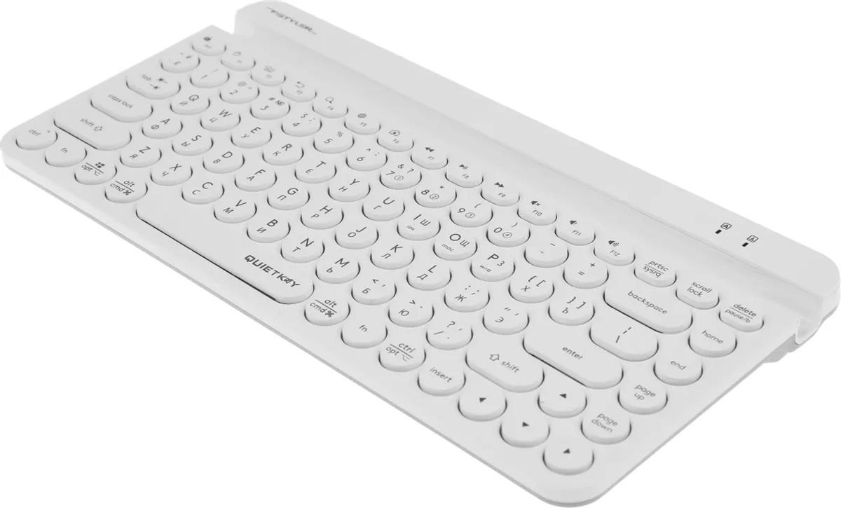 картинка Клавиатура A4Tech Fstyler FBK30 White USB беспроводная BT/ Radio slim Multimedia (FBK30) от магазина КомпьютерЦентр