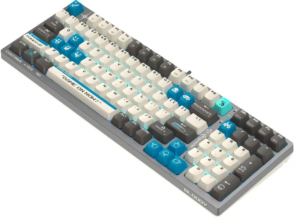 картинка Клавиатура A4Tech Bloody S98 Pixels Blue механическая серый/ бежевый USB for gamer LED (S98 Pixels Blue) от магазина КомпьютерЦентр