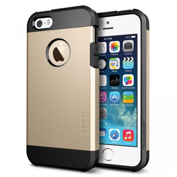 картинка Чехол SGP Case Tough Armor Champagne Gold for iPhone 5/ 5s (SGP10584) от магазина КомпьютерЦентр