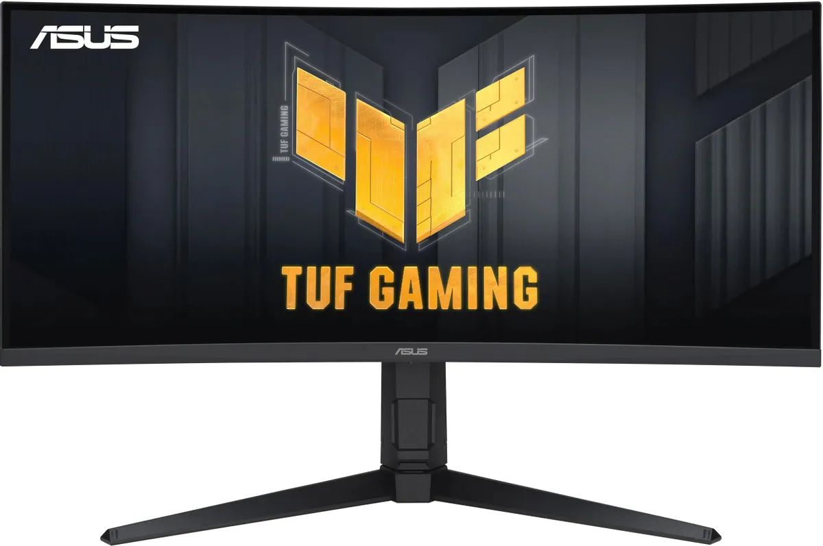 картинка Монитор 34'' Asus TUF Gaming VG34VQEL1A Curved 1500R, 100 Hz, 3440x1440, HDR10, HAS, VA, 1 ms MPRT, 300 cdm, FreeSync, 2xHDMI, DP, 3xUSB, 2x2W, VESA от магазина КомпьютерЦентр