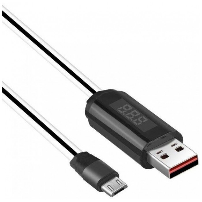 картинка Дата-кабель HOCO Data Cable MicroUSB Displayed timing White (U29 MicroUSB White) от магазина КомпьютерЦентр