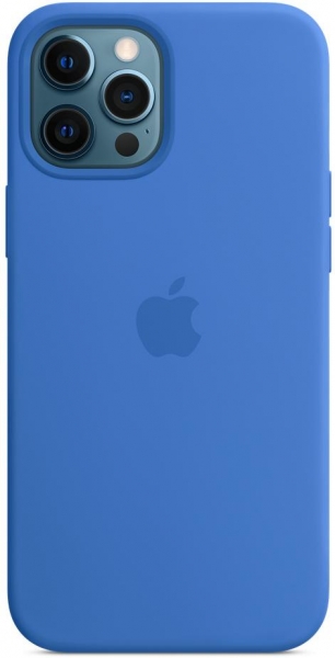 картинка Чехол Apple Silicone Case Simple for iPhone 12 Pro Max Небесно-Голубой (Copy) от магазина КомпьютерЦентр