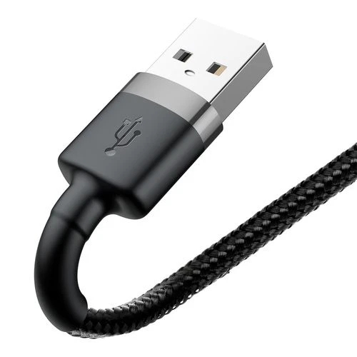 картинка Baseus Data Cable Lightining 300cm Cafule 2A CALKLF-RG1-2A Black/ Gray от магазина КомпьютерЦентр