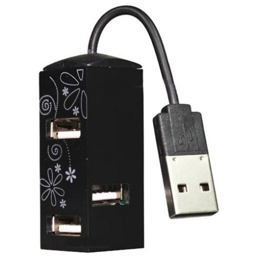 картинка HUB USB Cliptec ZH207 4-port Black (ZH207-BK) от магазина КомпьютерЦентр