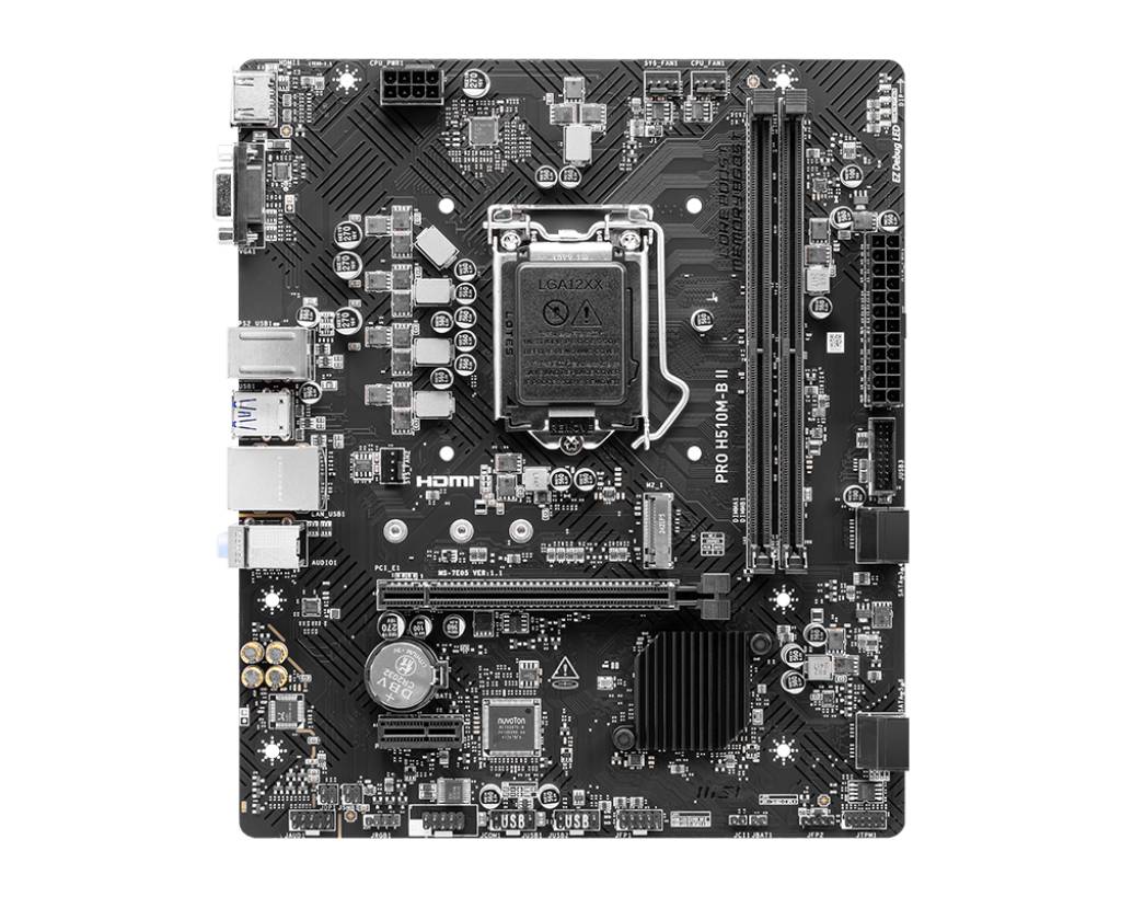 картинка Материнская плата MSI PRO H510M-B-II S1200; Intel H470; 2xDDR4 от магазина КомпьютерЦентр