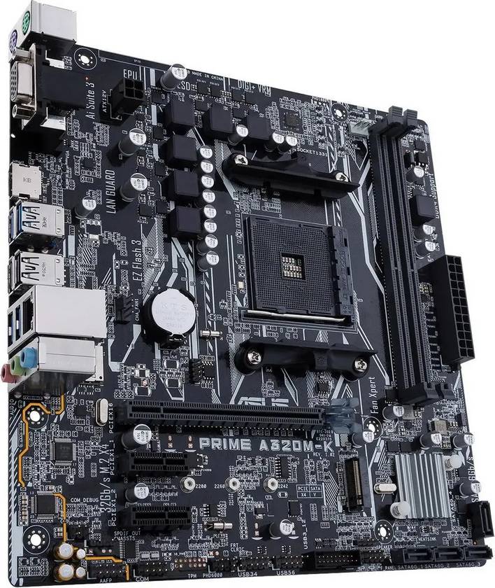 картинка Материнская плата Asus PRIME A320M-K/ CSM Soc-AM4 AMD A320 2xDDR4 mATX от магазина КомпьютерЦентр