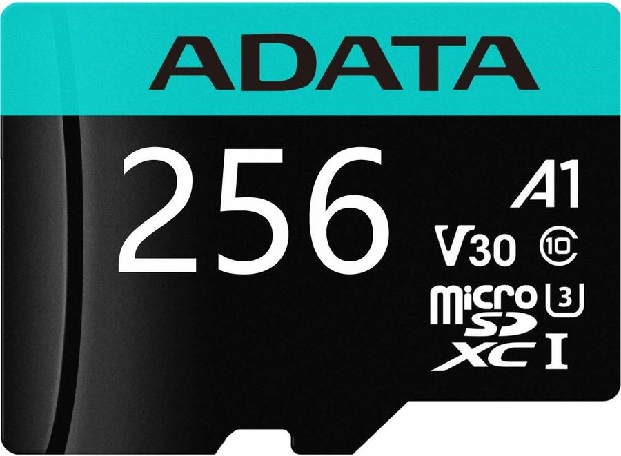 картинка Карта памяти 256Gb microSDXC A-Data, Class10, Premier Pro + adapter (AUSDX256GUI3V30SA2-RA1) от магазина КомпьютерЦентр