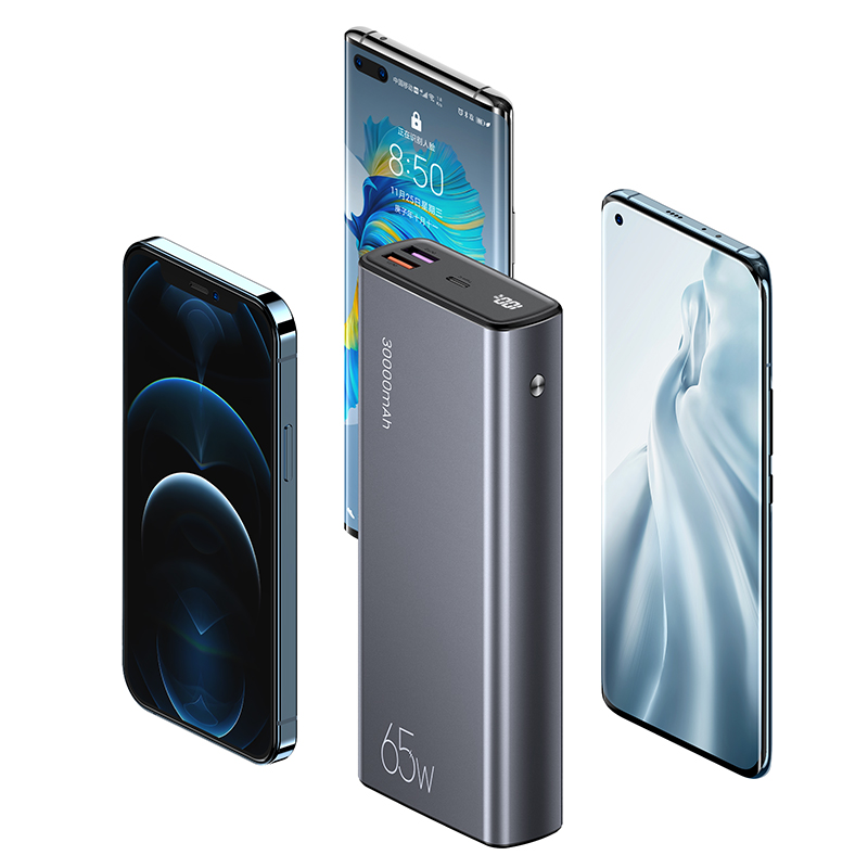 картинка Внешний аккумулятор USAMS 30000 мАч 65W быстрая зарядка QC3.0+PD (US-CD165) от магазина КомпьютерЦентр