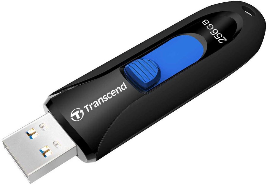 картинка USB3.0 накопитель 256Gb Transcend JetFlash 790 Black/ Blue (TS256GJF790K) от магазина КомпьютерЦентр