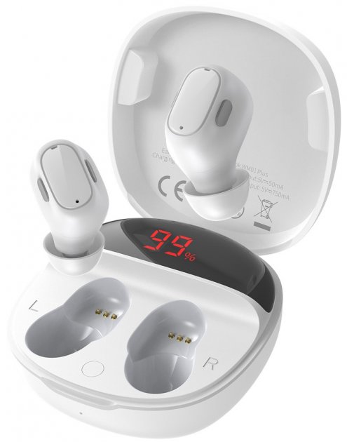 картинка Bluetooth гарнитура Baseus Encok True Wireless WM01 Plus NGWM01P-02 White от магазина КомпьютерЦентр