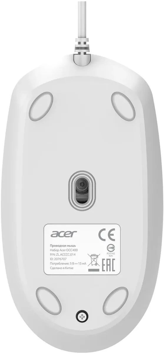 картинка Комплект Acer OCC400 клав:белый мышь:белый USB (ZL.ACCCC.014) от магазина КомпьютерЦентр