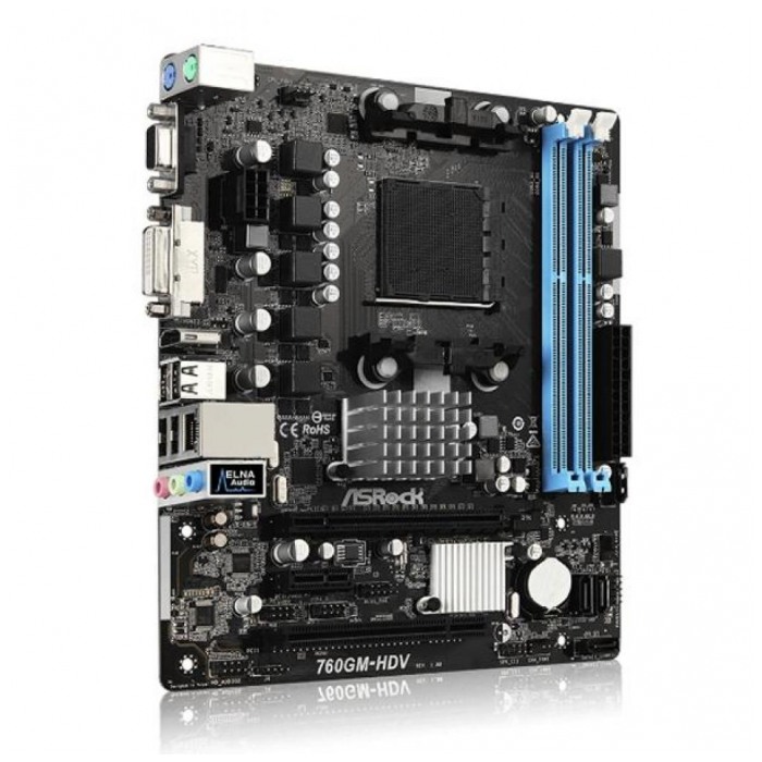 картинка Материнская плата ASRock 760GM-HDV (760GM-HDV) от магазина КомпьютерЦентр