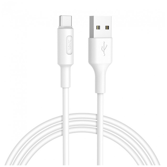 картинка Дата-кабель HOCO Data Cable Type-C 100cm X25 Soarer 2A White от магазина КомпьютерЦентр