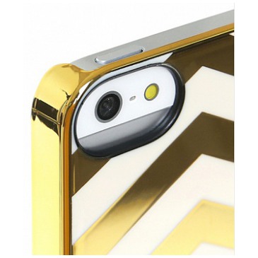 картинка Чехол InCase Snap Case Chevron Chrome/ Gold for iPhone 5/ 5s (CL69156) от магазина КомпьютерЦентр