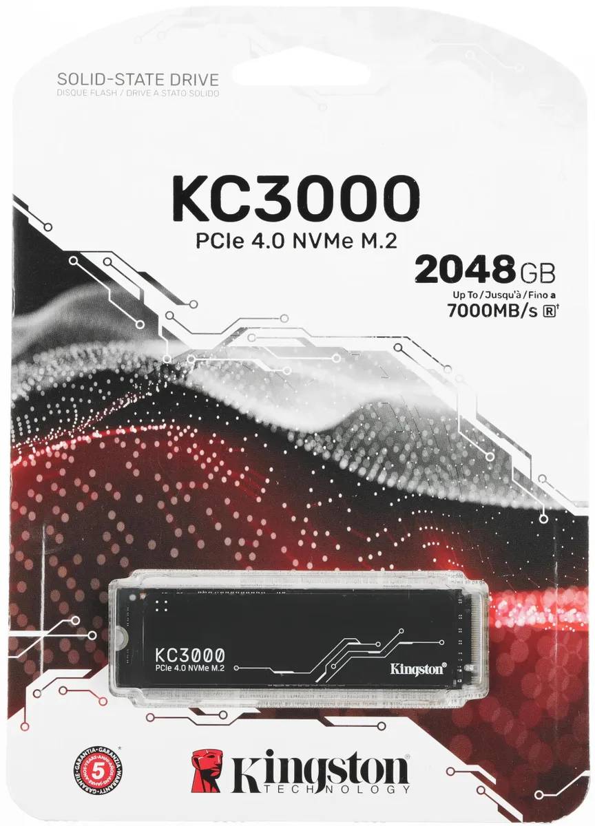 картинка SSD накопитель 2Tb Kingston KC3000 M.2 PCI-E 4.0 NVMe (SKC3000D/ 2048G) от магазина КомпьютерЦентр