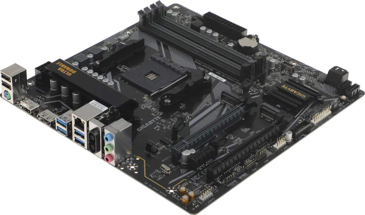 картинка Материнская плата Gigabyte B550M DS3H AC R2, AM4, AMD B550, 4xDDR4, 4xSATA, 2xM.2, 2xPCIe x16, DisplayPort, HDMI, 1xGb LAN, 6xUSB, 3x3.5 мм, 7.1, microATX от магазина КомпьютерЦентр