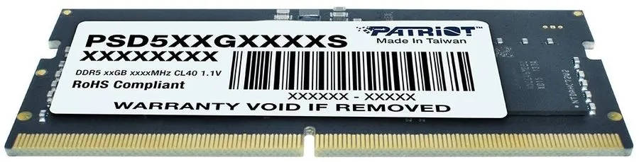 картинка SO-DIMM DDR5 16Gb 5600MHz PC5-44800 Patriot (PSD516G560081S) от магазина КомпьютерЦентр