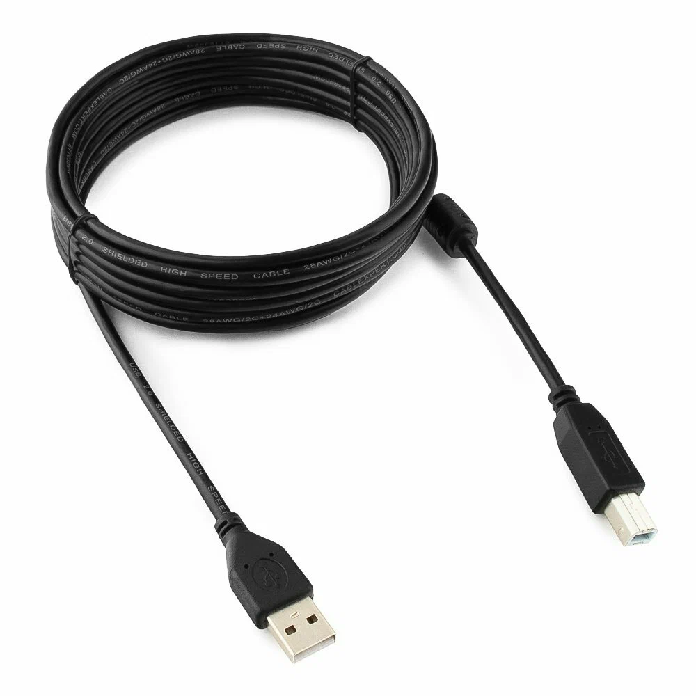 картинка Кабель USB 2.0 Pro Gembird/ Cablexpert Pro CCF-USB2-AMBM-15, AM/ BM, 4.5м, позол конт, фер.кол от магазина КомпьютерЦентр