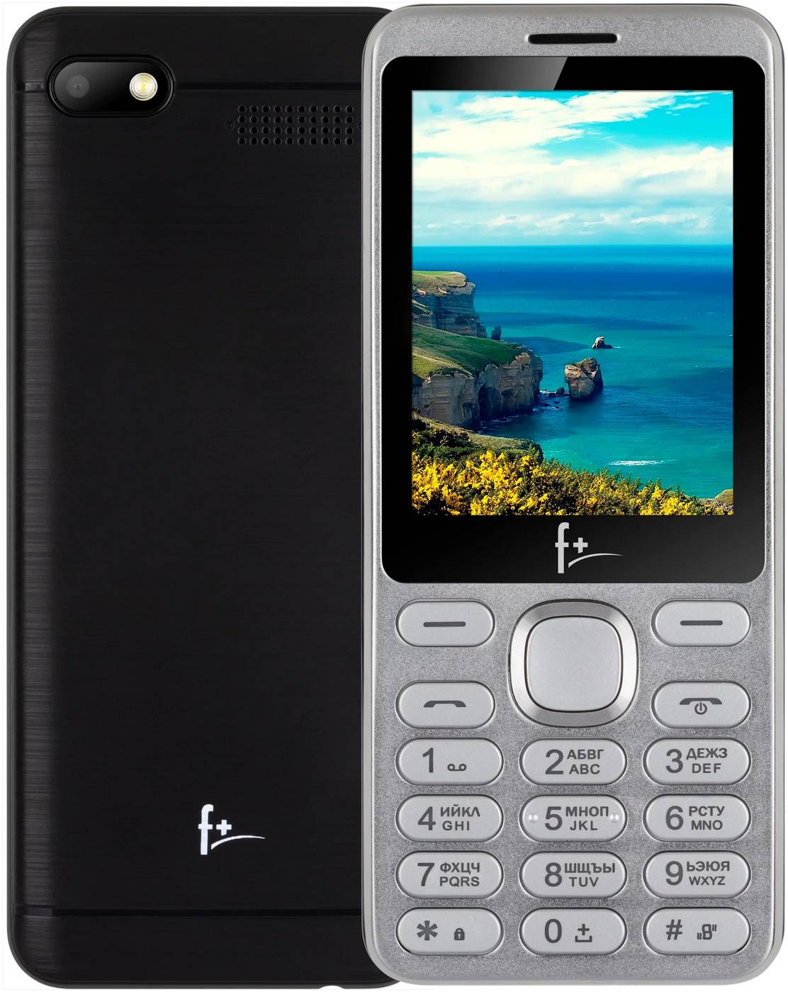 картинка Телефон мобильный F+ S286 Silver, 2.4'' 2 Sim от магазина КомпьютерЦентр