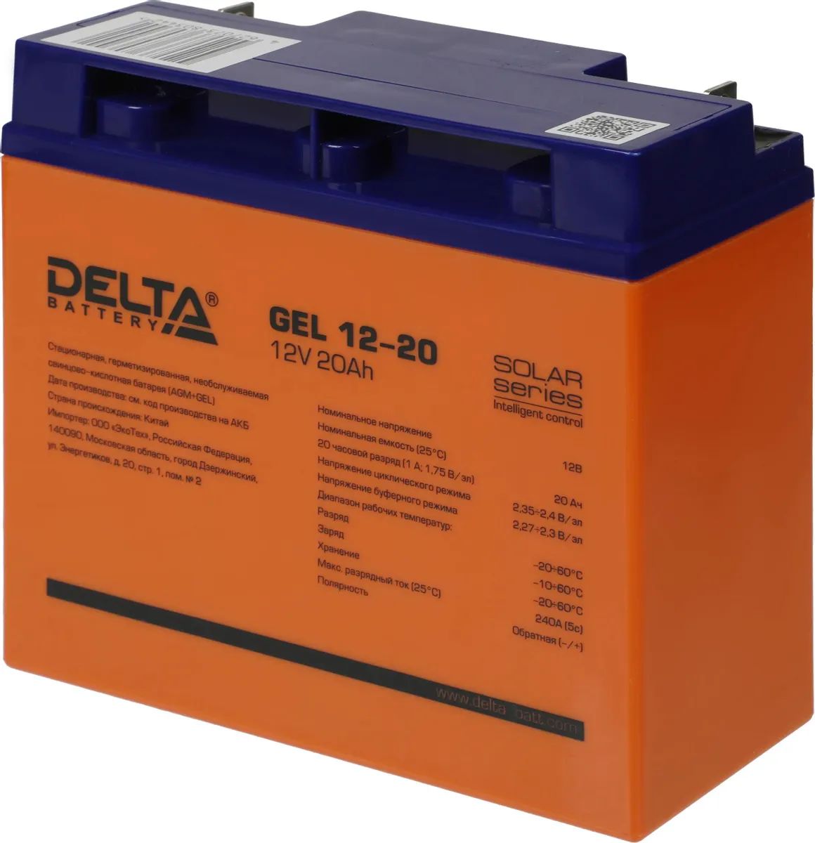 картинка Aккумулятор для ИБП Delta GEL 12-20 12B 20Ач от магазина КомпьютерЦентр