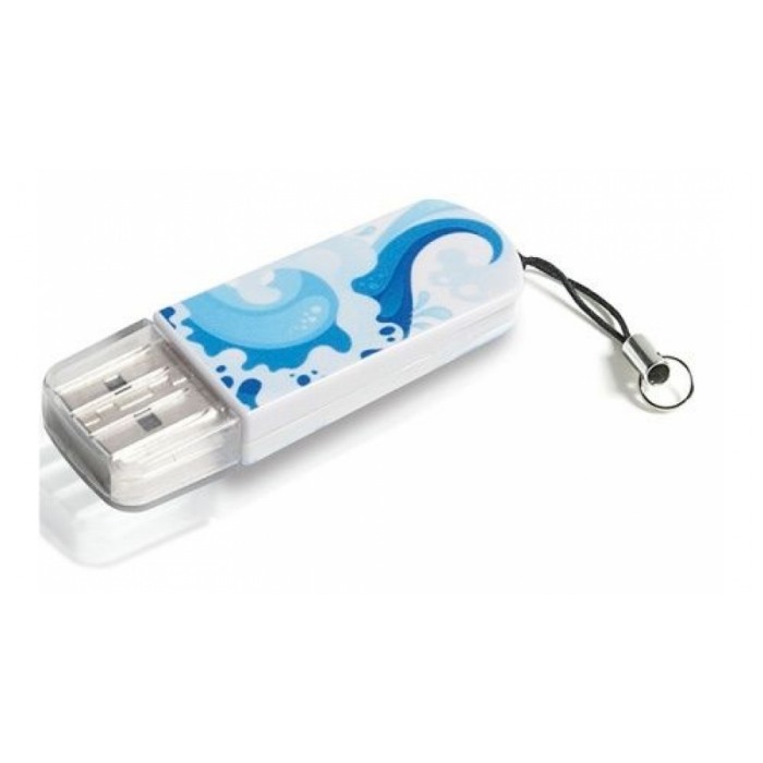 картинка Флешка USB Verbatim 16Gb Mini Elements Edition White/ рисунок (49407) от магазина КомпьютерЦентр