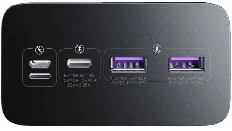 картинка Внешний аккумулятор Romoss (PEA40 PRO) (40000mAh) QC3.0/ PD3.0 65W 3A 2xUSB-A/ USB-C черный от магазина КомпьютерЦентр
