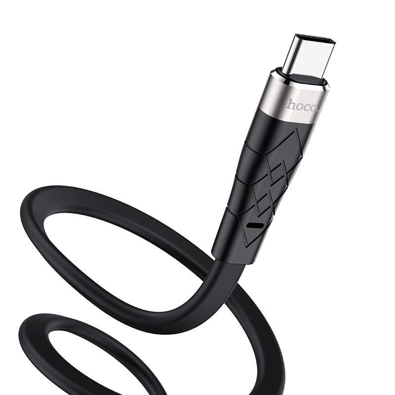 картинка Кабель HOCO X53 Angel silicone charging data cable for Type-C black от магазина КомпьютерЦентр