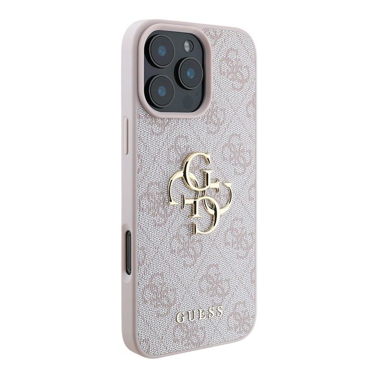 картинка Чехол Guess для iPhone 16 Pro Max PU 4G Big metal logo Hard Pink от магазина КомпьютерЦентр