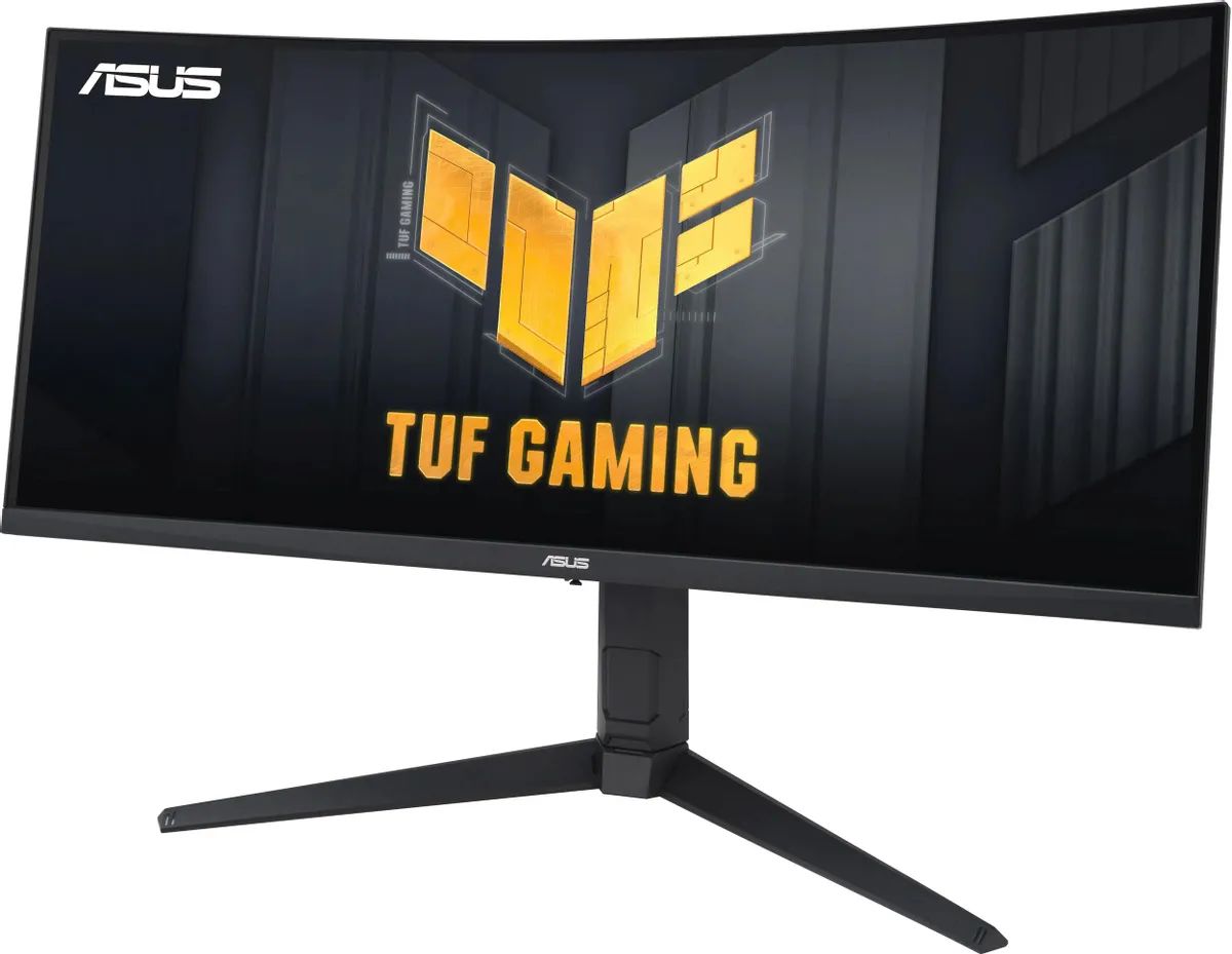 картинка Монитор 34'' Asus TUF Gaming VG34VQEL1A Curved 1500R, 100 Hz, 3440x1440, HDR10, HAS, VA, 1 ms MPRT, 300 cdm, FreeSync, 2xHDMI, DP, 3xUSB, 2x2W, VESA от магазина КомпьютерЦентр