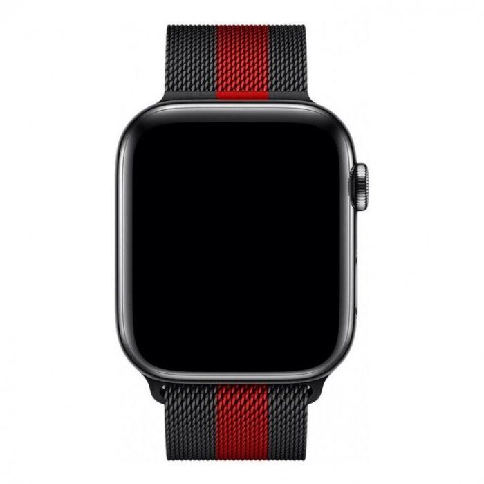 картинка Ремешок Apple Watch Milanese Loop 42mm Metal Black-Red от магазина КомпьютерЦентр