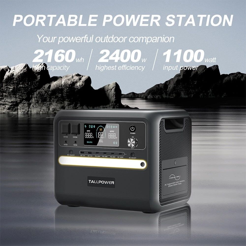 картинка Портативная электростанция TALLPOWER V2400, 2160 Втч, 4800 Вт, LiFePo4 от магазина КомпьютерЦентр